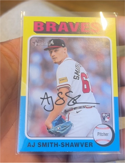 2024 Topps Heritage #114 AJ Smith-Shawver — front