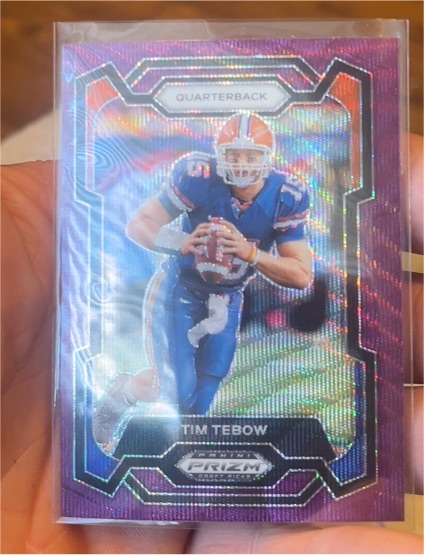 2023 Panini Prizm Football Tim Tebow Purple Wave — front