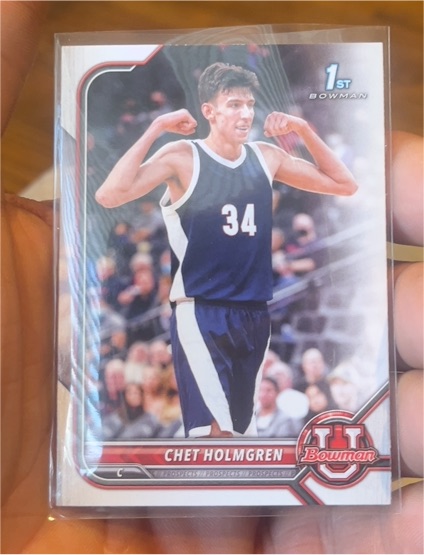 2021-22 Bowman University #38 Chet Holmgren — front