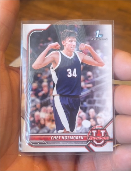 2021-22 Bowman University #38 Chet Holmgren — front