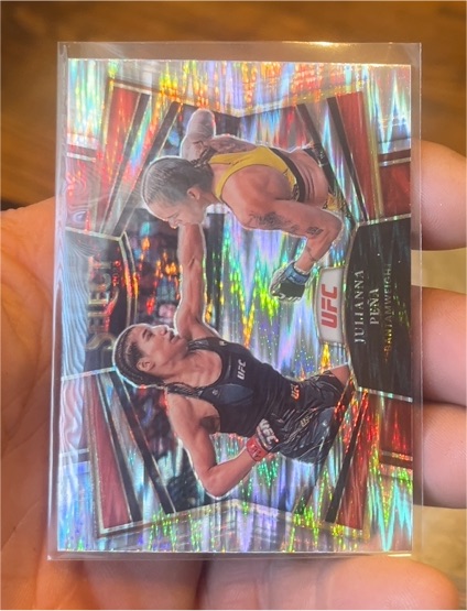 2023 Panini Select UFC Snapshots Silver Flash Prizm #27 Julianna Pena — front