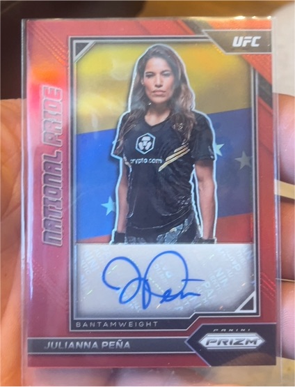 2023 Panini Chronicles UFC Prizm National Pride #NP-JPN Julianna Peña — front