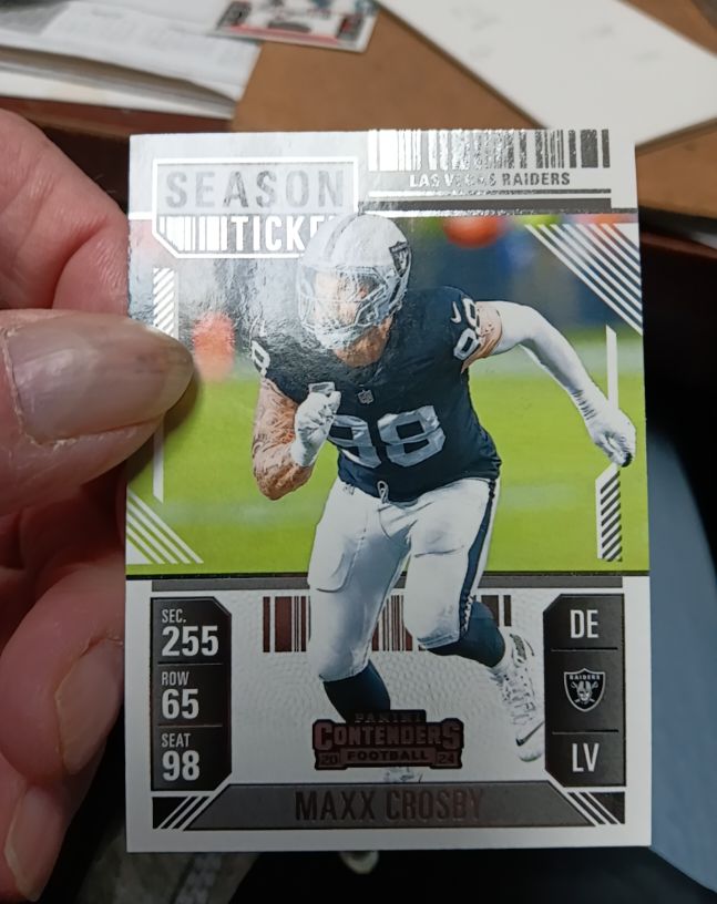 2024 Panini Contenders #52 Maxx Crosby Season Ticket — front