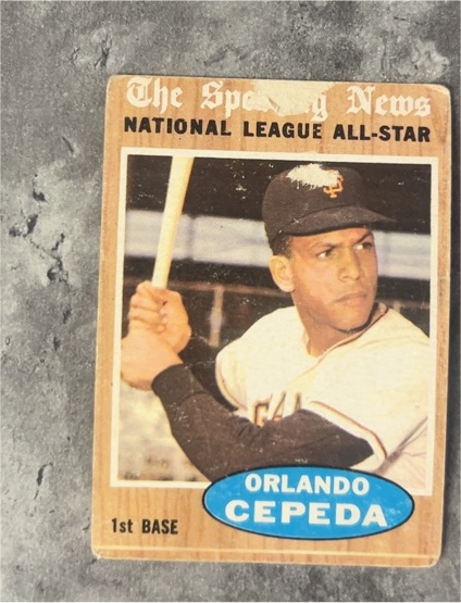 1962 Topps #390 Orlando Cepeda The Sporting News All-Star — front
