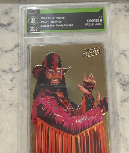 1994 Action Packed WWF #1 Macho Man Randy Savage — front