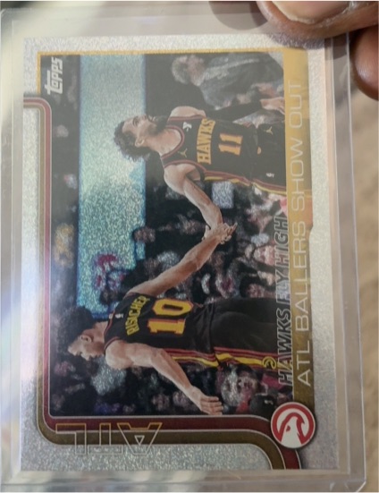 2025-26 Topps #282 Hawks Fly High: ATL Ballers Show Out — front