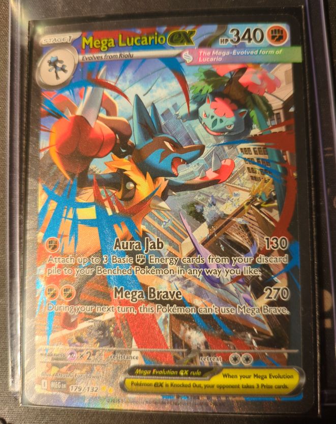 2025 Pokémon Mega Lucario ex #179/132 — front