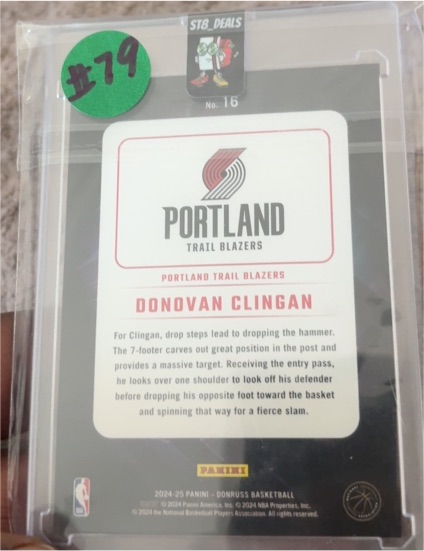 2024-25 Panini Donruss Basketball #16 Donovan Clingan — front