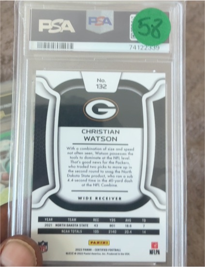 2022 Panini Certified #132 Christian Watson — front