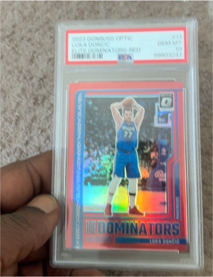 2023 Donruss Optic #11 Luka Doncic Elite Dominators Red — front