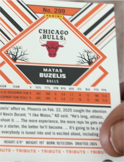 2024 Panini #299 Matas Buzelis — front