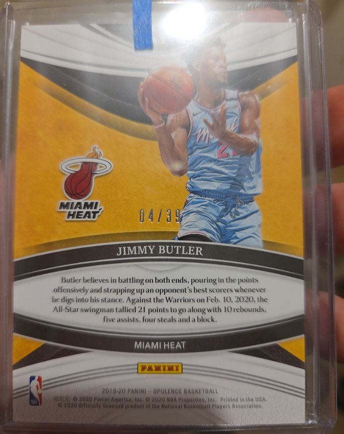 2019-20 Panini Opulence Basketball #04/39 Jimmy Butler — front