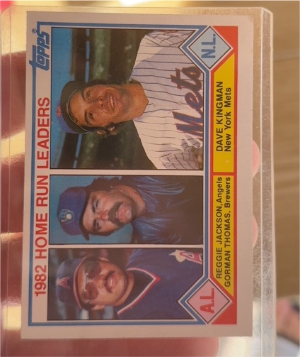 1983 Topps #702 Reggie Jackson/Gorman Thomas/Dave Kingman — front