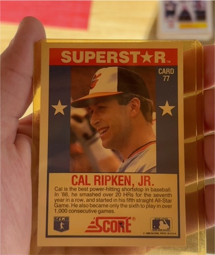1989 Score 100 Hottest Players Box Set #77 Cal Ripken Jr. — front