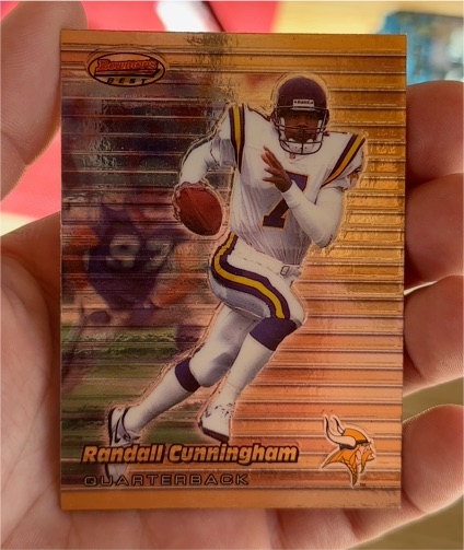 1999 Bowman's Best #55 Randall Cunningham — front