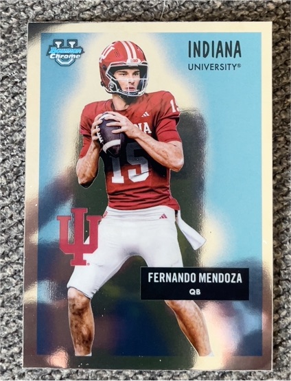 2025 Bowman Chrome University #55AV-19 Fernando Mendoza — front