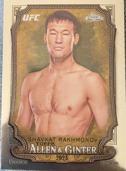 2025 Topps Chrome UFC Allen & Ginter #AAG-7 Shavkat Rakhmonov — front