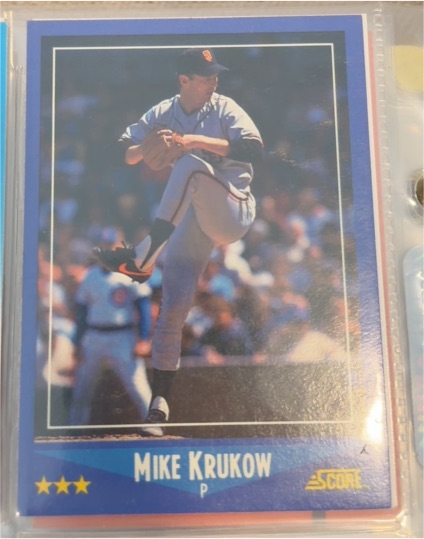 1988 Score #185 Mike Krukow — front