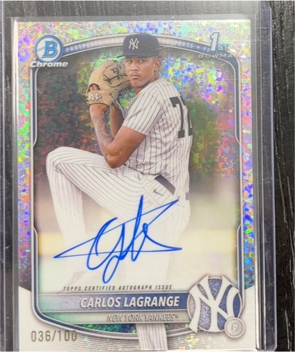 2025 Bowman Chrome #CPA-CL Carlos Lagrange — front