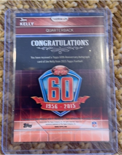 2015 Topps 60th Anniversary Throwback Jim Kelly — front
