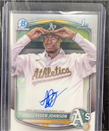 2025 Bowman Chrome #CPA-AJ Ayden Johnson — front