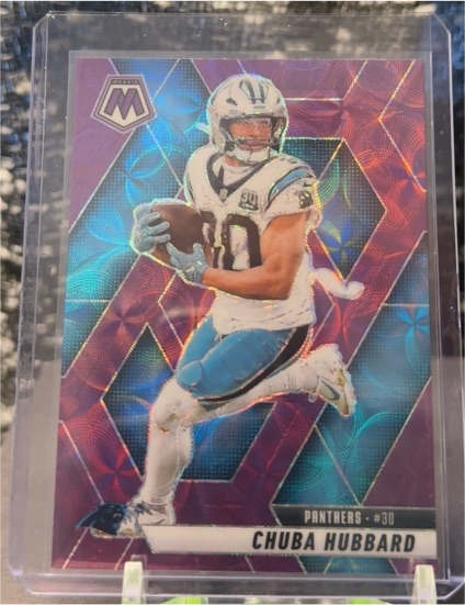 2020 Panini Mosaic #30 Chuba Hubbard — front
