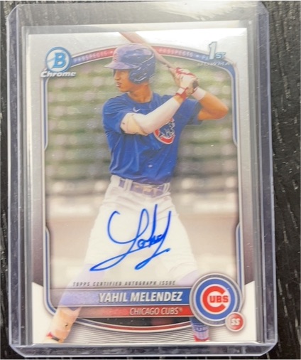 2025 Bowman Chrome #CPA-YM Yahil Melendez — front
