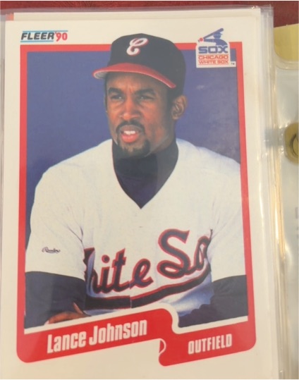 1990 Fleer #536 Lance Johnson — front
