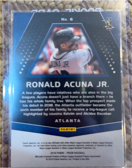 2018 Panini Chronicles Prizm #6 Ronald Acuna Jr. — front