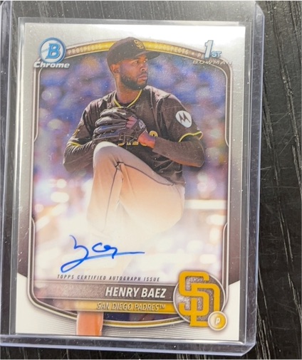 2025 Bowman Chrome #CPA-HBA Henry Baez — front