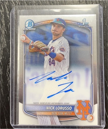 2025 Bowman Chrome #CPA-NL Nick Lorusso — front