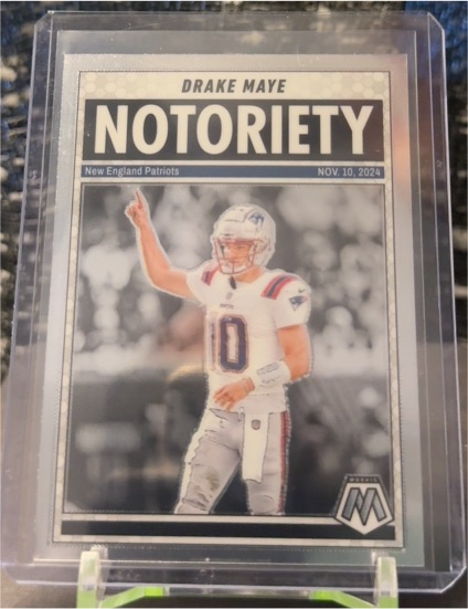 2025 Panini Mosaic Notoriety #3 Drake Maye — front