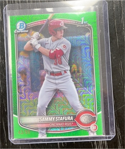 2025 Bowman Chrome #BCP-100 Sammy Stafura — front