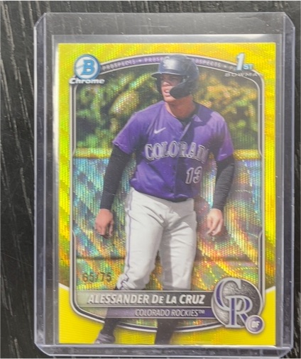 2025 Bowman Chrome #BCP-219 Alessander De La Cruz — front