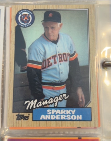 1987 Topps #218 Sparky Anderson — front