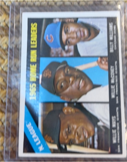 1965 Topps #95 Batting Leaders Willie Mays / Bill Williams / Willie McCovey — front