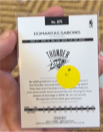 2017-18 Panini NBA Hoops #271 Domantas Sabonis — front
