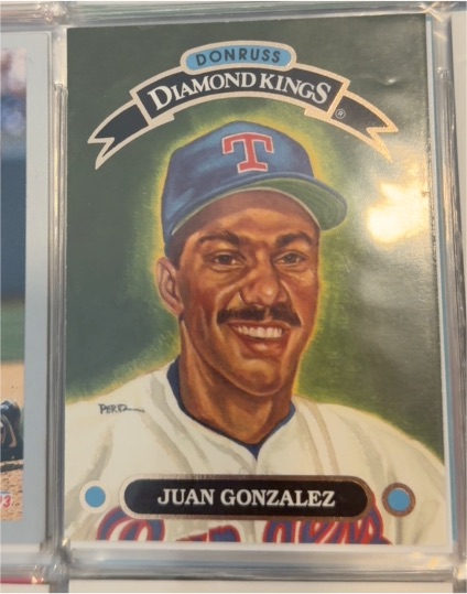 1993 Donruss Diamond Kings #DK-7 Juan Gonzalez — front