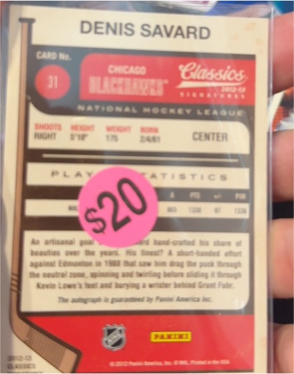 1990 Donruss #31 Denis Savard — front