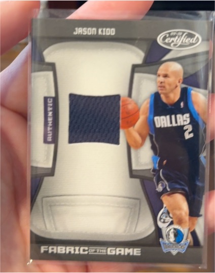 2009-10 Panini Certified Fabric of the Game #FOG-JK Jason Kidd — front