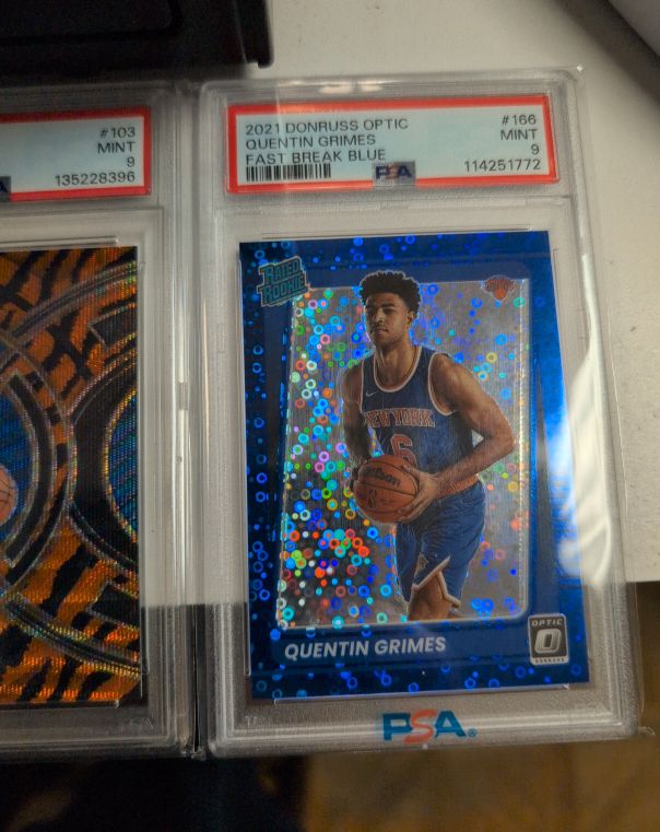 2021 Donruss Optic #166 Quentin Grimes Fast Break Blue — front
