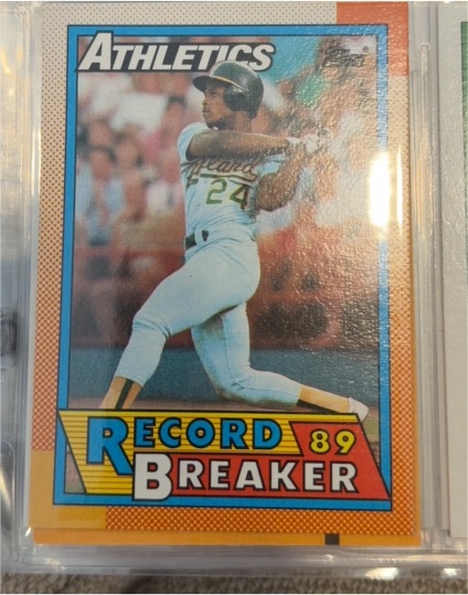 1990 Topps #7 Rickey Henderson — front