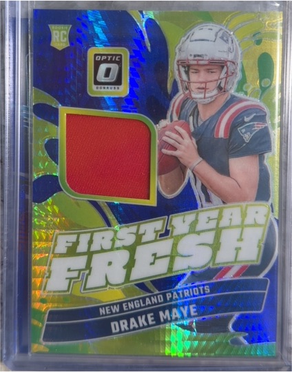 2024 Donruss Optic First Year Fresh #FYF-DME Drake Maye — front
