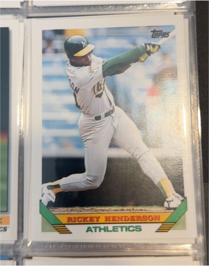1993 Topps #750 Rickey Henderson — front