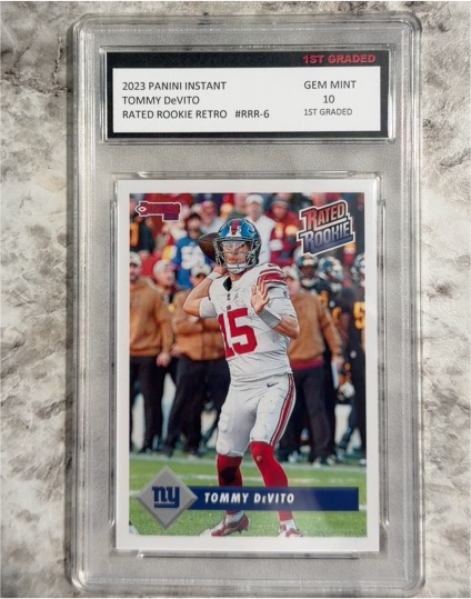 2023 Panini Instant Rated Rookie Retro #RRR-6 Tommy DeVito — front