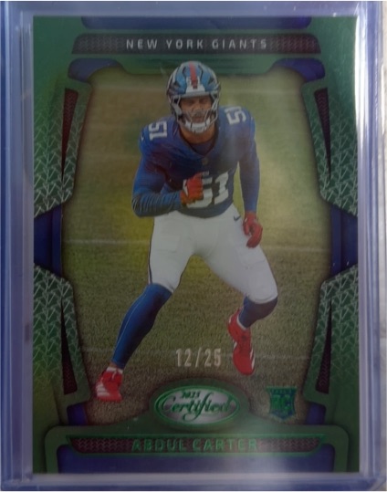 2025 Panini Certified #165 Abdul Carter Green Mirror — front