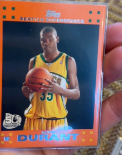 2007-08 Topps #112 Kevin Durant Rookie Card — front