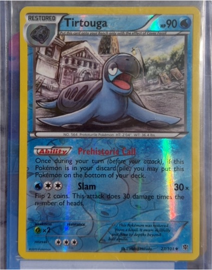 2013 Pokémon Plasma Blast #27 Tirtouga — front