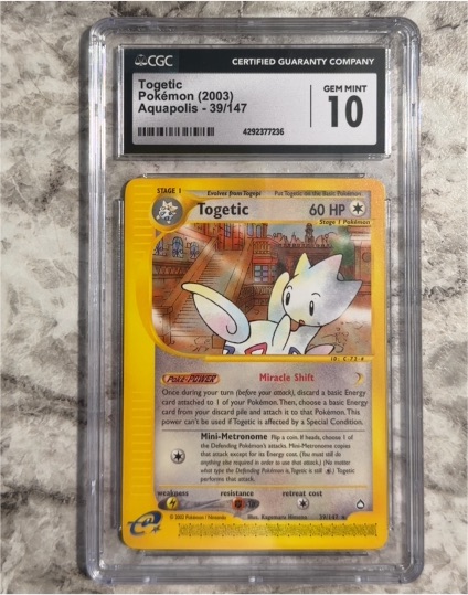 2003 Aquapolis #39 Togetic — front