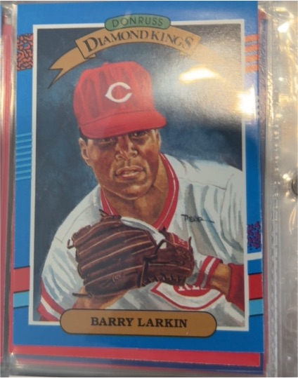 1990 Donruss Diamond Kings #5 Barry Larkin — front